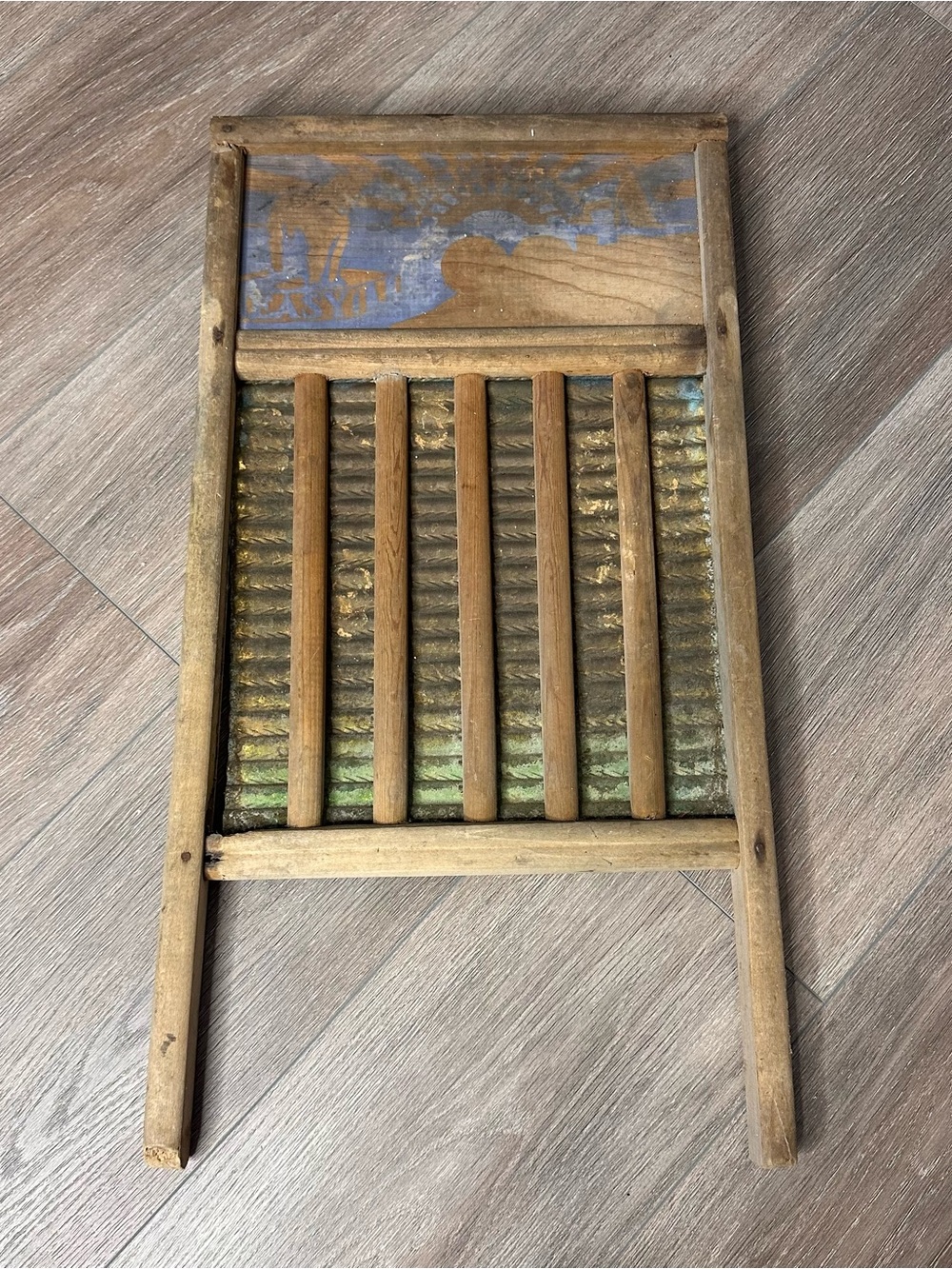 Vintage metal washboard